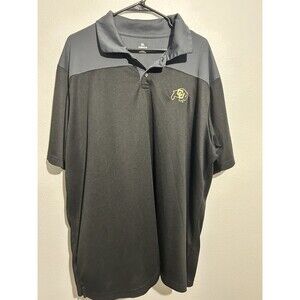 Colorado Buffaloes Shirt Mens 2XL Black Gray NCAA Football Dri Fit Polo